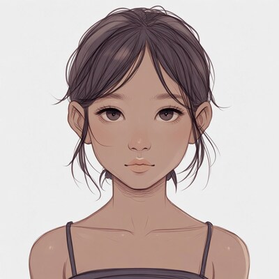 Anime girl with brown hair