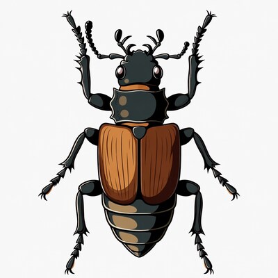Stag Beetle Illustration