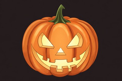 Jack-o-lantern pumpkin illustration