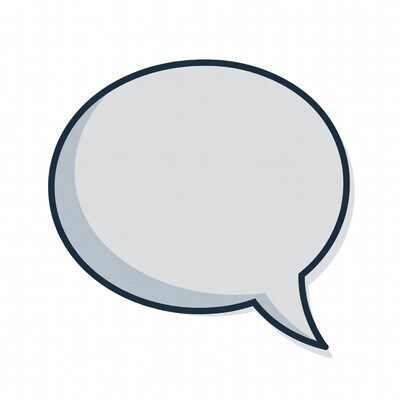 Empty Gray Speech Bubble