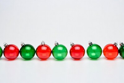 Red and Green Christmas Ornaments
