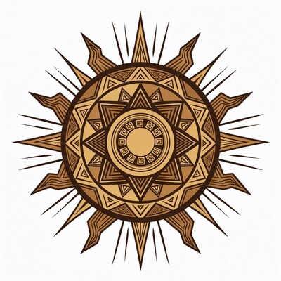 Geometric Sun Illustration