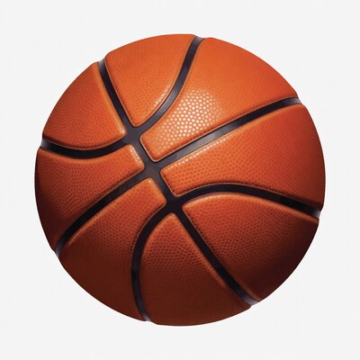 Basketball on white background