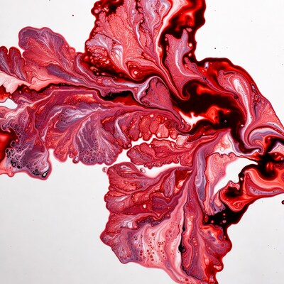 Red Purple Fluid Art Splash