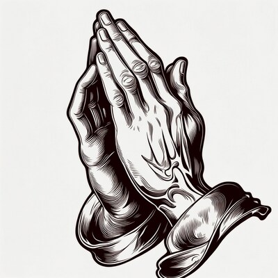 Praying Hands Illustration