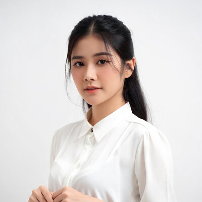 Asian woman in white blouse