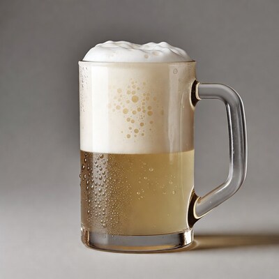 Beer mug with foam