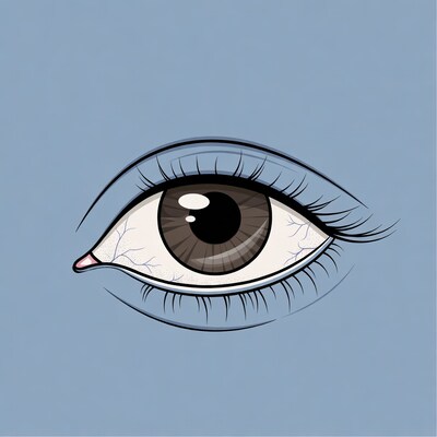 Cartoon brown eye illustration
