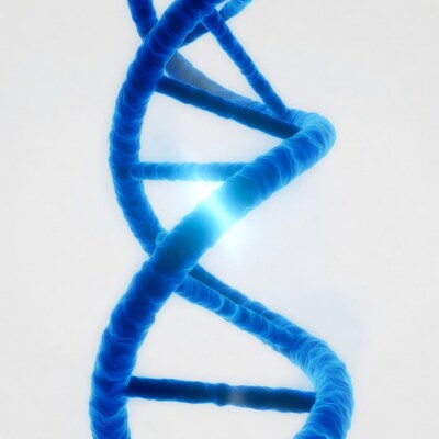 Blue DNA double helix