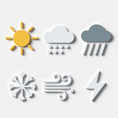 3D Weather Icons Set