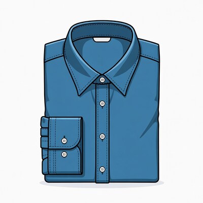 Blue dress shirt illustration