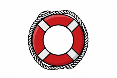 Red Life Preserver Illustration