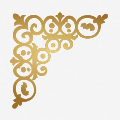 Gold ornate corner design