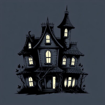 Haunted House Illustration