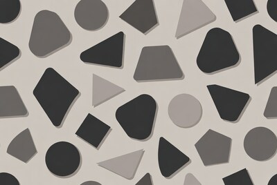 Black Gray Geometric Shapes Pattern