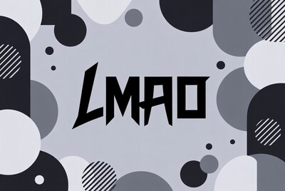 LMAO Text Geometric Background