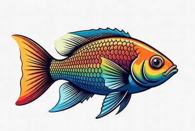 Colorful Tropical Fish Illustration