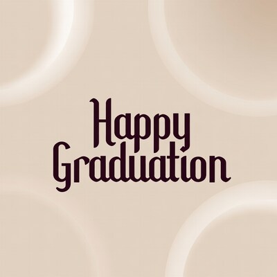 Happy Graduation Text Illustration