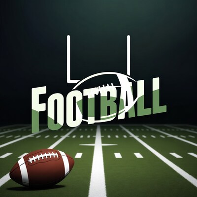 Football on Field with Goalposts