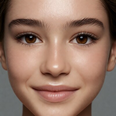 Young woman smiling close-up portrait