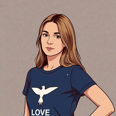 Woman in Love Dove T-shirt
