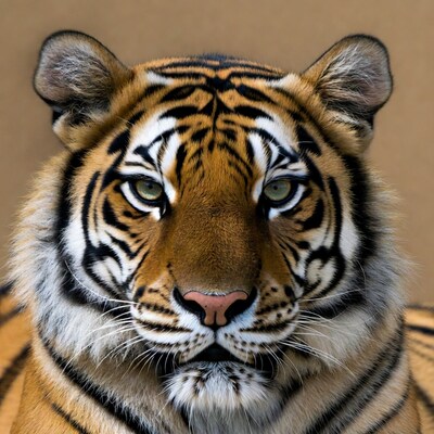 Close-up tiger face