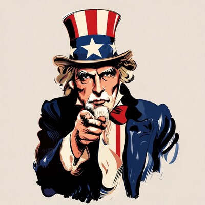 Uncle Sam pointing finger illustration