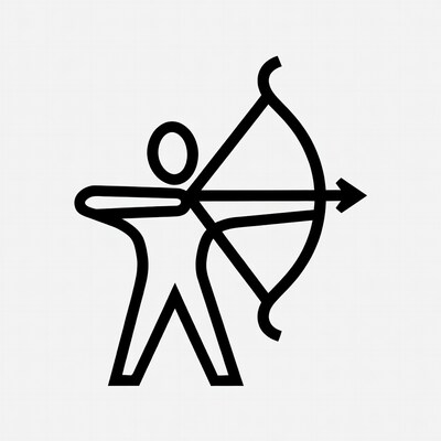 Man shooting bow and arrow