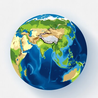 Colorful Earth Globe Illustration