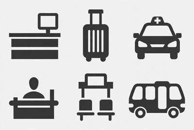 Travel and Transport Icons Set