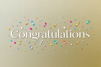 Congratulations with Colorful Confetti