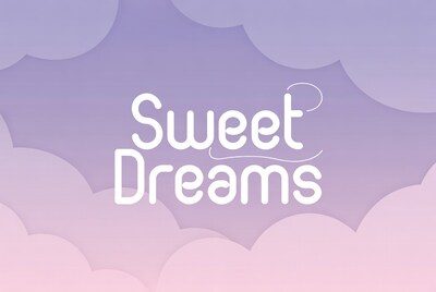 Sweet Dreams text on clouds
