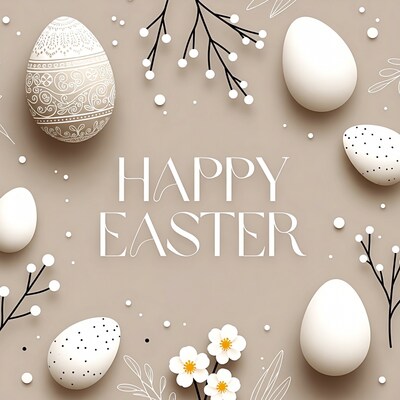 Happy Easter Eggs Illustration
