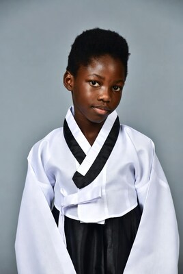 African boy in hanbok