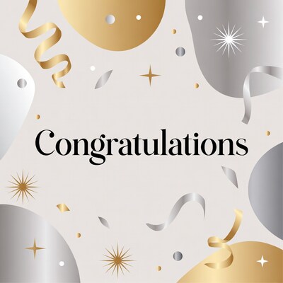 Congratulations Gold Silver Design