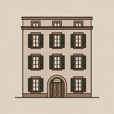 Brownstone Building Illustration