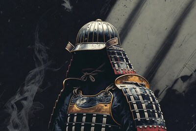 Samurai warrior in armor
