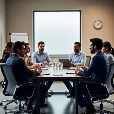 Diverse business team in meeting