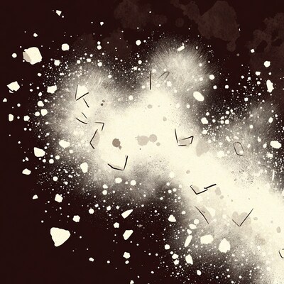 White Explosion on Dark Background