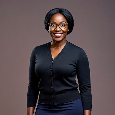 Smiling African-American woman in glasses