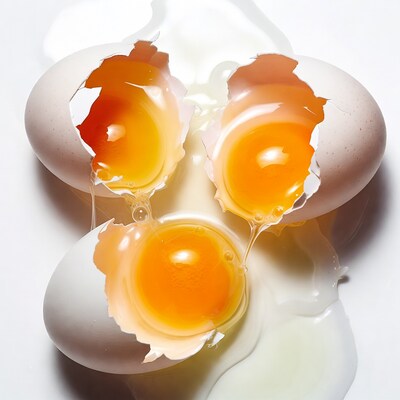 Cracked Eggs with Runny Yolks