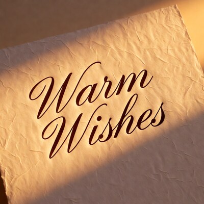 Warm Wishes on Textured Paper