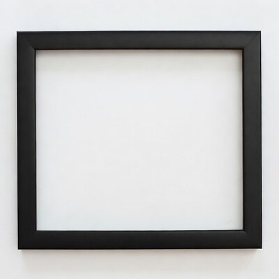 Black picture frame on white background