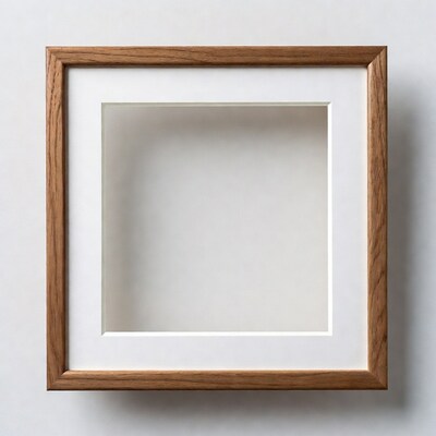 Empty Wooden Picture Frame