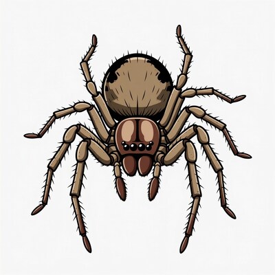 Brown spider illustration