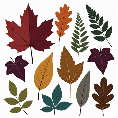 Colorful Autumn Leaves Clipart