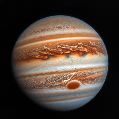Jupiter planet with Great Red Spot