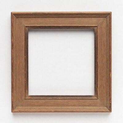Empty Wooden Picture Frame