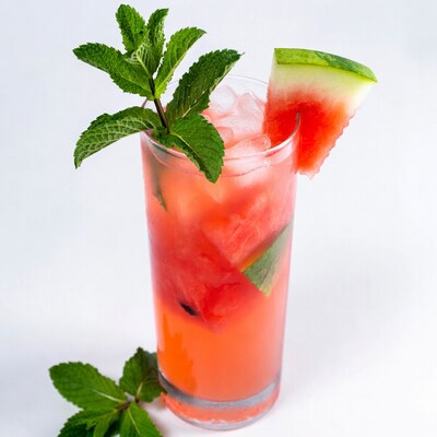 Watermelon Mint Cocktail Glass