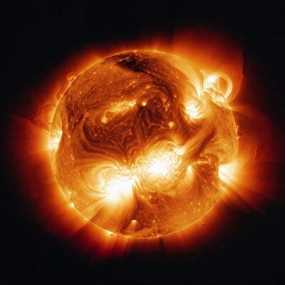 Fiery Sun with Plasma Loops